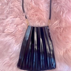Faux leather shoulder bag